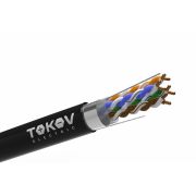 Кабель витая пара F/UTP 4х2х24AWG(0.51мм) кат.5E PE TOKOV PRO Fluke tested (м) TOKOV Eletrcic TKP-C05-F42-5E-305-OD