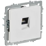 Розетка компьютерная СП BRITE РК11-БрАБ RJ45 кат.6 механизм арктич. бел. IEK BR-K10-2-K91