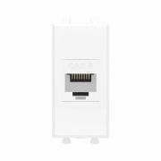 Розетка компьютерная 1мод. Avanti «Белое облако» RJ45 кат.6 без шторок модульная механизм DKC 4400691